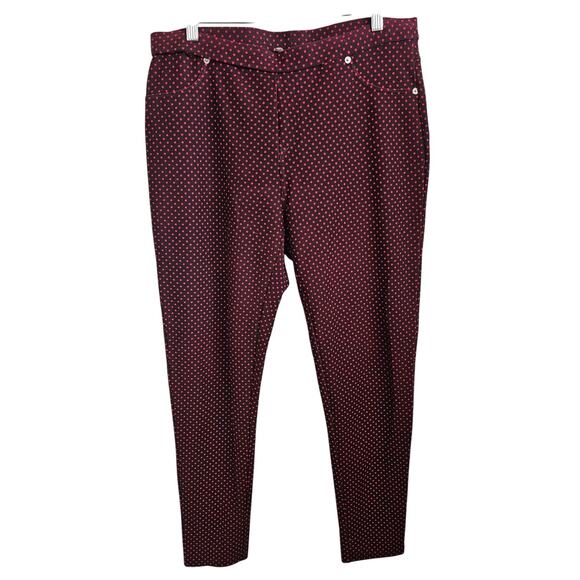 MICHAEL Michael Kors Pants - Michael Michael Kors Red Polka Dot Blue Skinny Jean Pants Size 1X